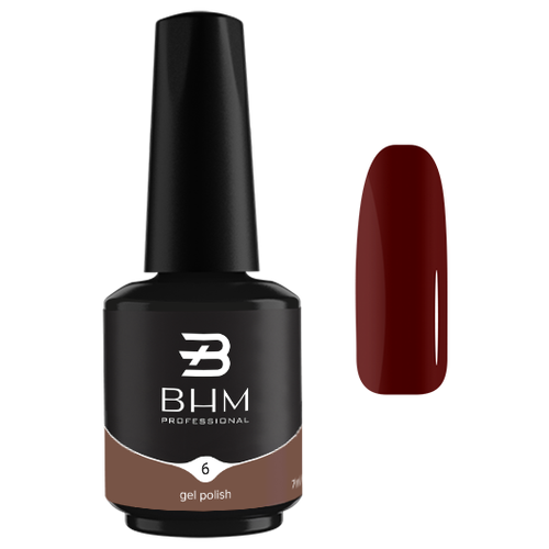 BHM Professional Гель-лак Gel Polish, 7 мл, 15 г, №006 Hot chocolate