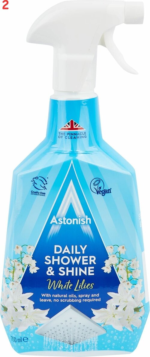 Средство для душевых кабин и ванн Astonish 0.75 л (2 шт.)