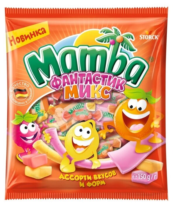 Жевательные конфеты Mamba Фантастик микс вкус ассорти 150 г