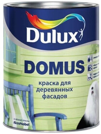 Краска Dulux Domus BW масляно-алкидная для деревянных фасадов, 1 л - фотография № 2