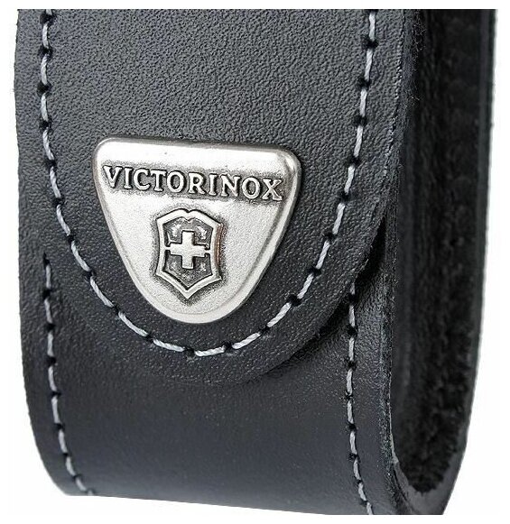 Чехол из нат.кожи Victorinox Leather Belt Pouch (4.0520.3) черный с застежкой на липучке без упаковк - фото №4