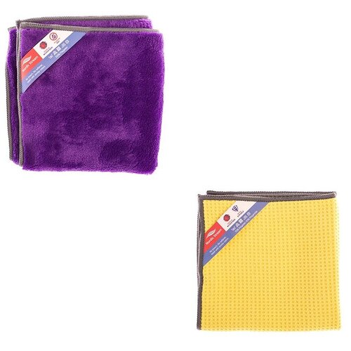 Набор из тряпки для пыли из микрофибры 30х30 и тряпки для кухни из микрофибры 30х30