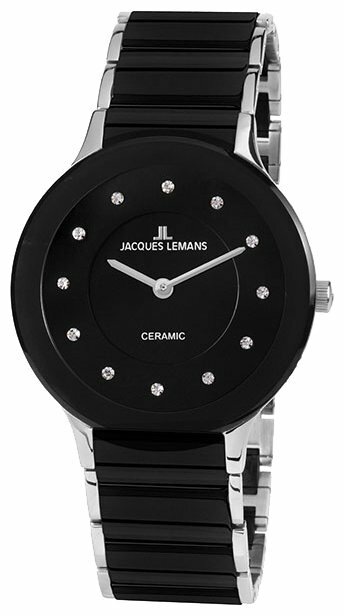 Наручные часы JACQUES LEMANS 1-1856E, серебряный, черный