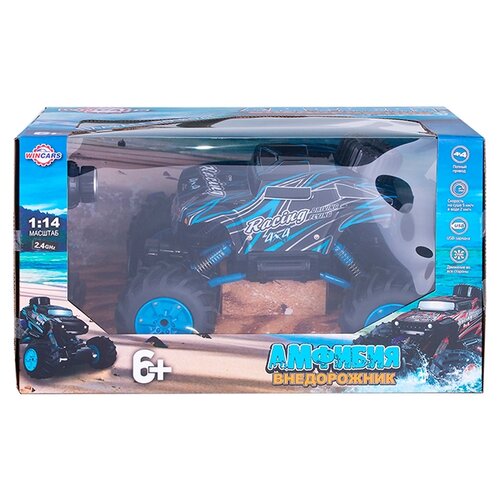 Внедорожник Wincars DS-2002, 1:14, 35 см, черный/синий