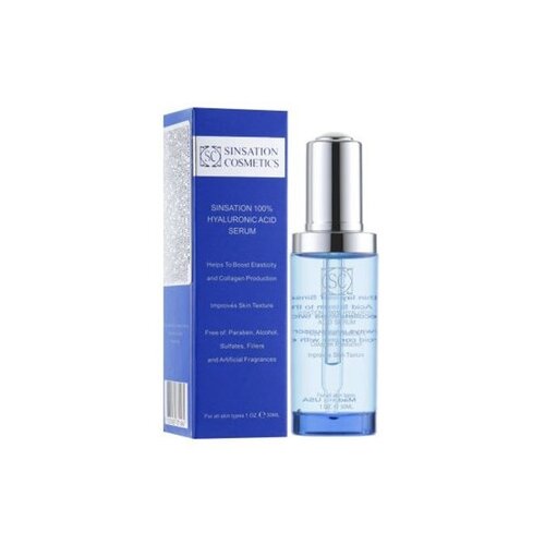 sinsation cosmetics sinsation hyaluronic perfecting essence лосьон для лица Sinsation Cosmetics 100% Hyaluronic Acid Serum Гиалуроновая сыворотка для лица, 30 мл