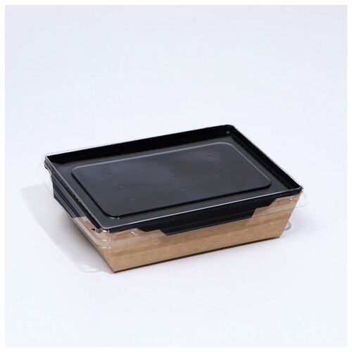 Контейнер с прозрачной крышкой, 0,5 л, 12 х 16 х 4,5 см