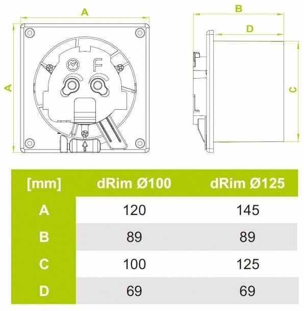 Вентилятор AirRoxy dRim 100 TS BB таймер - фотография № 4