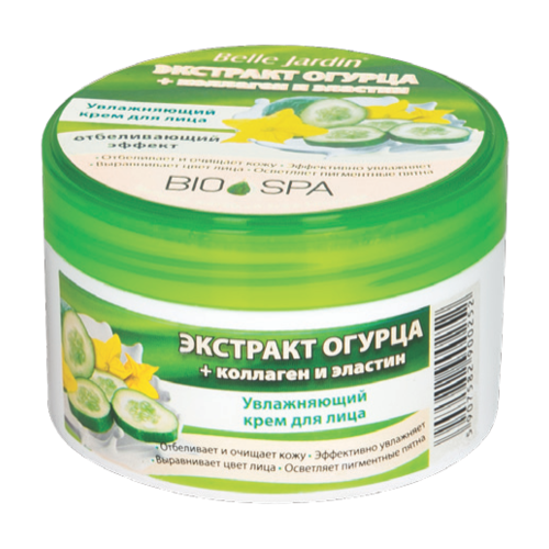 Belle Jardin Bio-Spa Cucumber + Collagen and elastin Крем для лица Экстракт огурца + коллаген и эластин, 200 мл