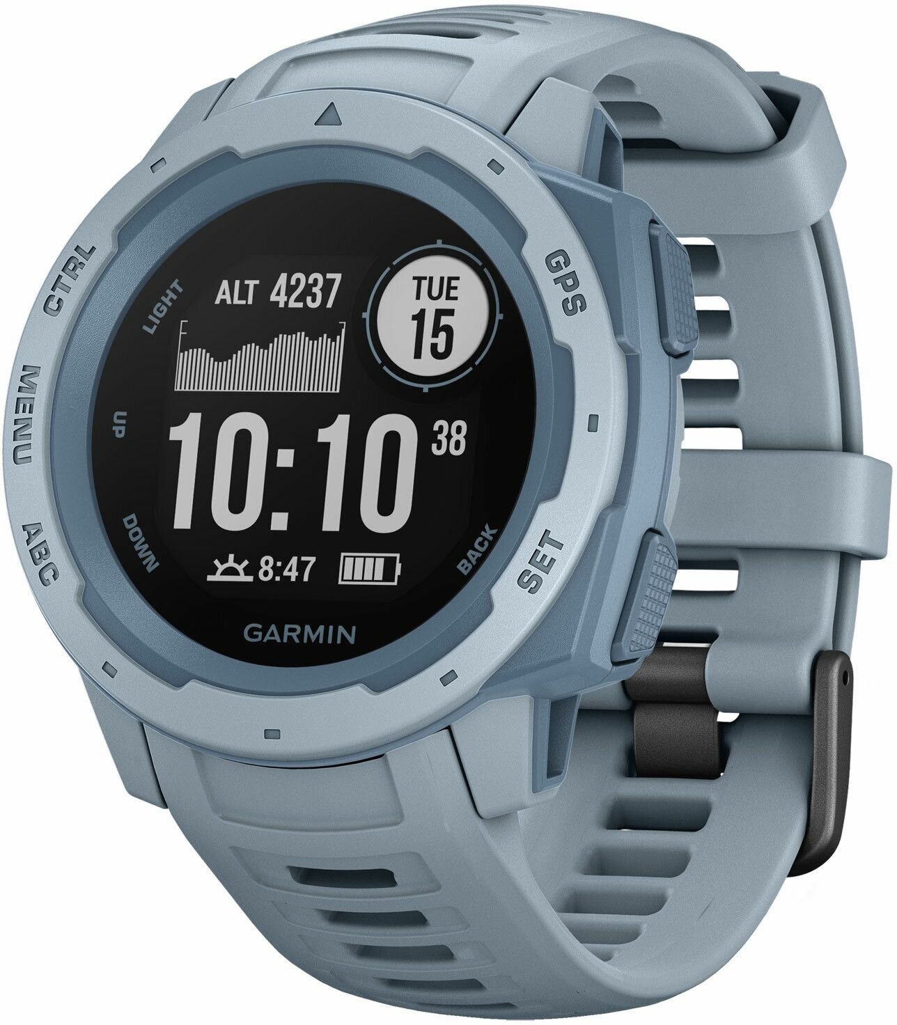 Умные часы Garmin Instinct Solar 45 мм, голубой