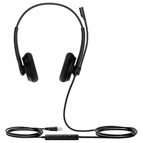 Гарнитура головная Yealink UH34 Lite Dual UC Дуо, Проводная, HD звук, USB