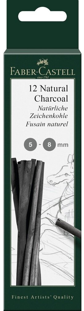 Натуральный уголь Faber Castell Натуральный уголь PITT Monochrome 5-8 мм 12 шт.