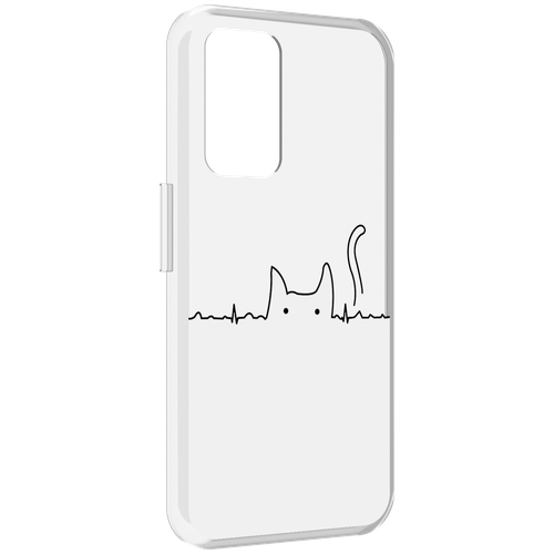 Чехол MyPads кот-музыкальный для Realme GT Neo3T задняя-панель-накладка-бампер