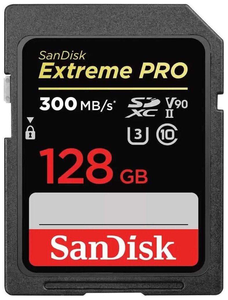 Карта памяти Sandisk 128ГБ SDSDXDK-128G-GN4IN UHS-II U3 черный