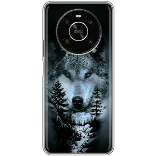 Дизайнерский силиконовый чехол для Хуавей Хонор Х9 / Huawei Honor X9 Лесной волк силиконовый чехол на honor x9 хонор x9 львиный стыд