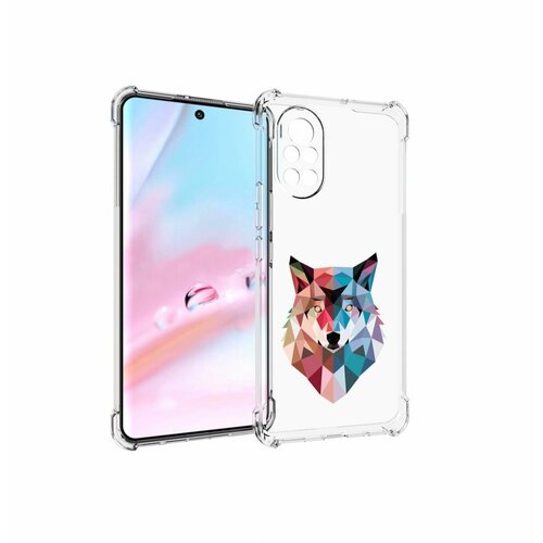 Чехол задняя-панель-накладка-бампер MyPads Геометрический-волк для Huawei Nova 8 (ANG-LX1) противоударный чехол задняя панель накладка бампер mypads злой голодный волк мужской для huawei nova 8 ang lx1 противоударный