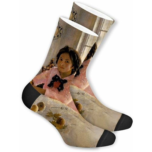 Носки MimiSocks, размер 35/37, мультиколор printio тетрадь на скрепке девочка с персиками валентин серов