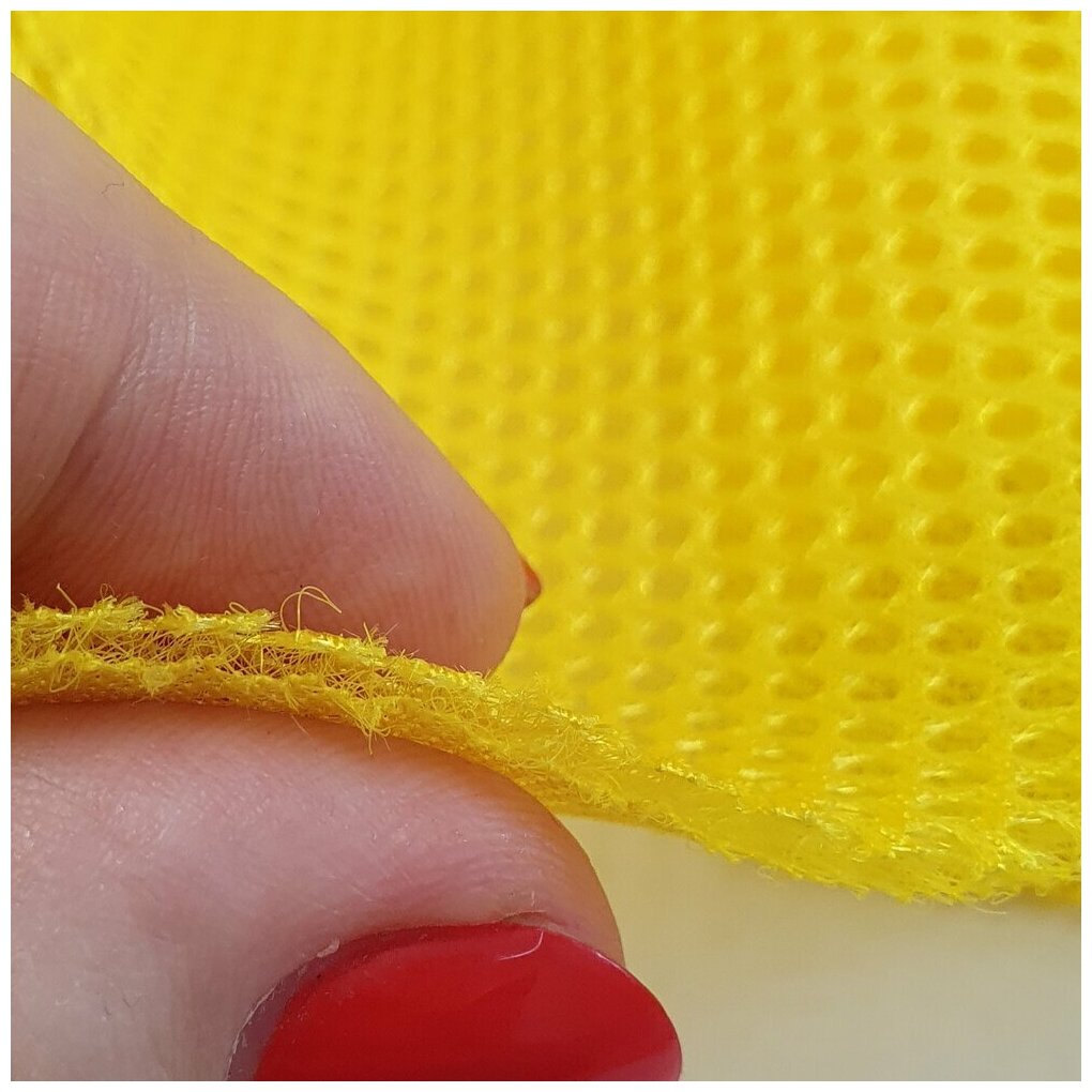 Ткань сетка трехслойная 3D Air-mesh, цвет желтый, 100*150см