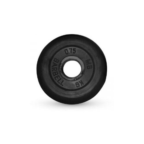 фото Диск mb barbell стандарт mb-pltb31 0.75 кг черный