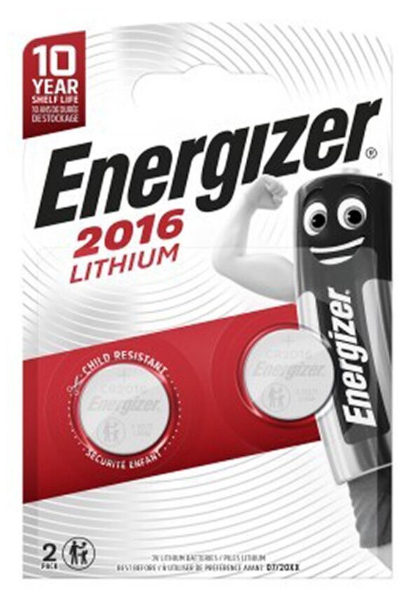 Батарейки ENERGIZER Lithium CR2016 бл/2шт