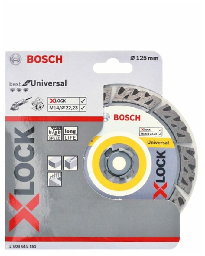 Алмазный диск Bosch X-LOCK Best for Universal, 125 x 22,23 x 2,4 x 12 мм, 2608615161 - фотография № 5