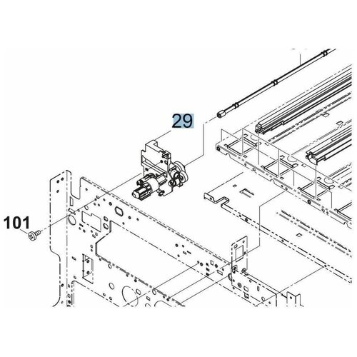 Kyocera 302K094043 узел отвода отработанного тонера (302K094043) (оригинал) kyocera 302s094100 запчасть 302s094140 оригинал