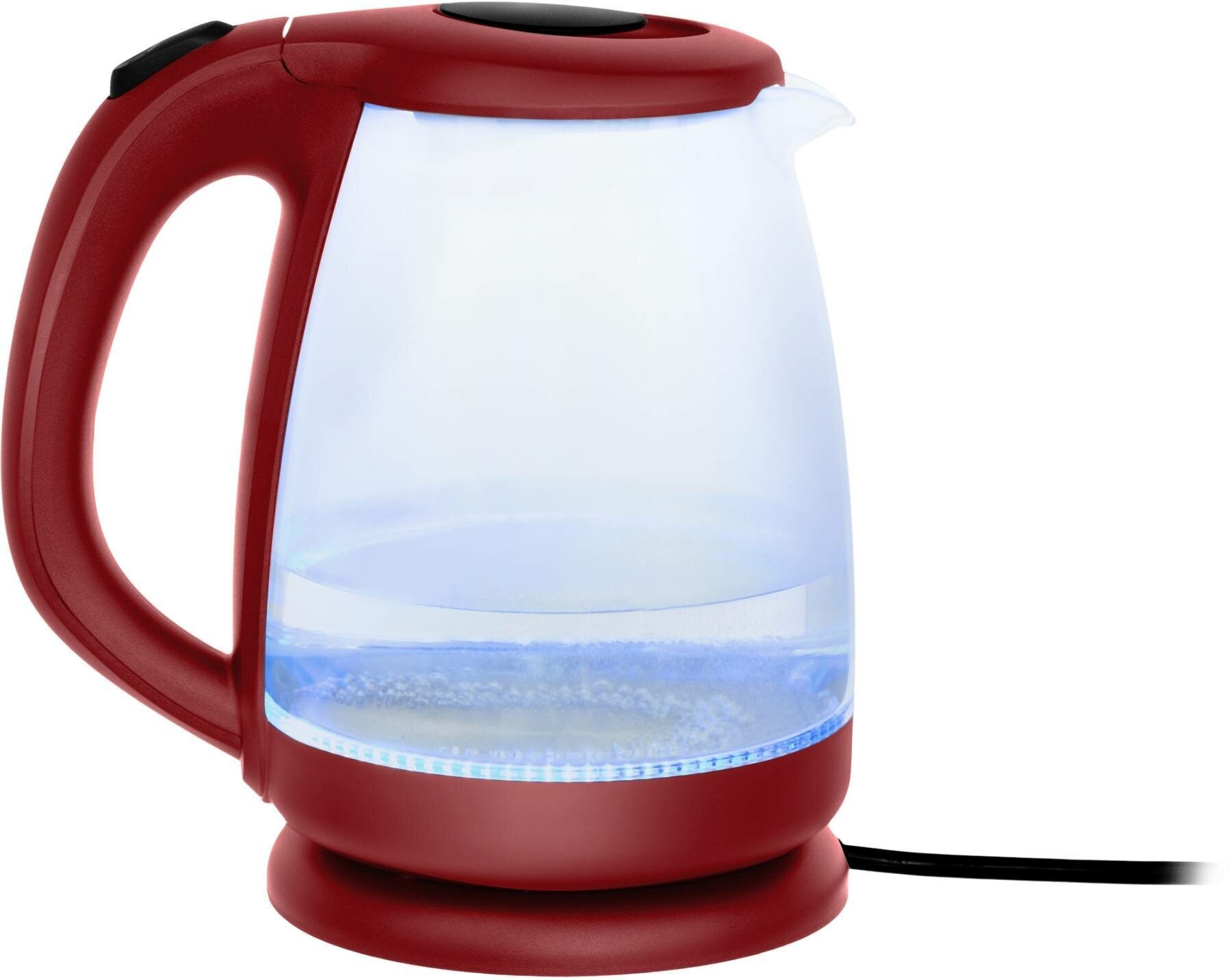 Чайник электрический HYUNDAI , 2200Вт, бордовый - фото №17