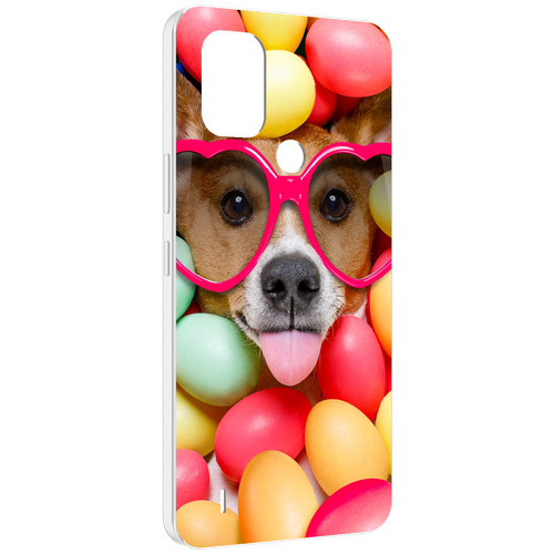 Чехол MyPads Собака-в-яйцах для Nokia C31 задняя-панель-накладка-бампер
