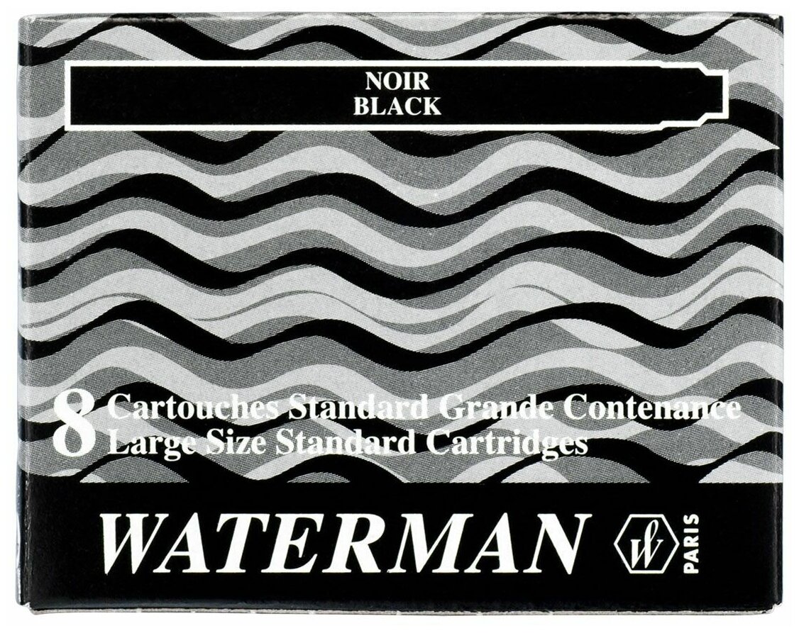 Картридж (чернила) WATERMAN (Ватерман) черный 8 шт в упаковке, 8 INK Cartridge Standard Black