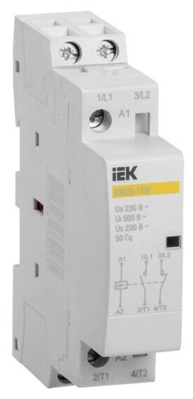 Контактор модульный Iek КМ20-11М AC, MKK11-20-11