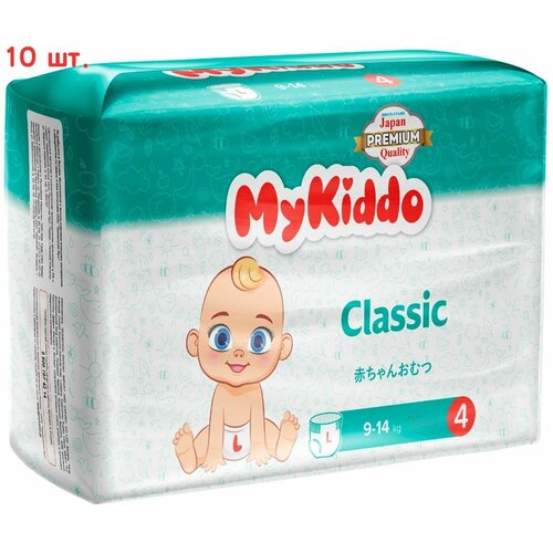 Подгузники-трусики Classic L 9-14кг 36шт (10 шт.) подгузники трусики mykiddo classic 9 14 кг 36 шт