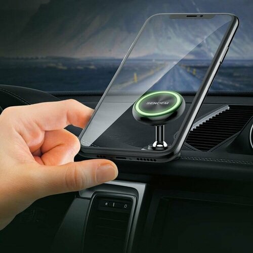 Держатель для смартфонов магнитный (на панель) SENDEM W7 Черный