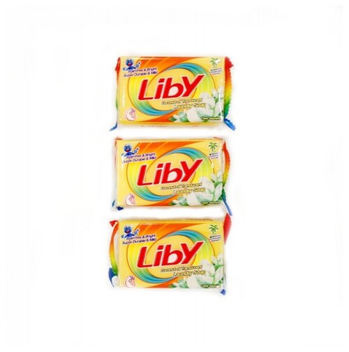 Хозяйственное мыло Liby для стирки прозрачное с кокосовым маслом 232 г , в уп. 3 шт.