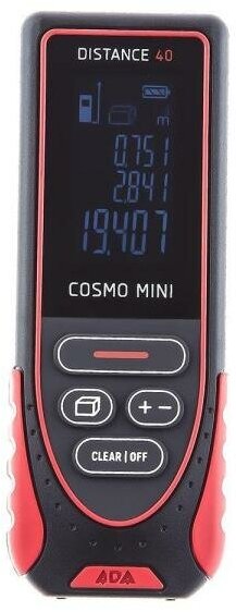Дальномер ADA Cosmo Mini 40 Лазерный 40м Точность ±2мм 635нм