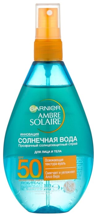 GARNIER Ambre Solaire солнцезащитный спрей для тела Солнечная вода SPF 50