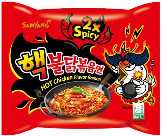 Samyang Лапша быстрого приготовления очень острая со вкусом курицы Samyang Hot Chicken Flavor Ramen 2xSpicy 140 г