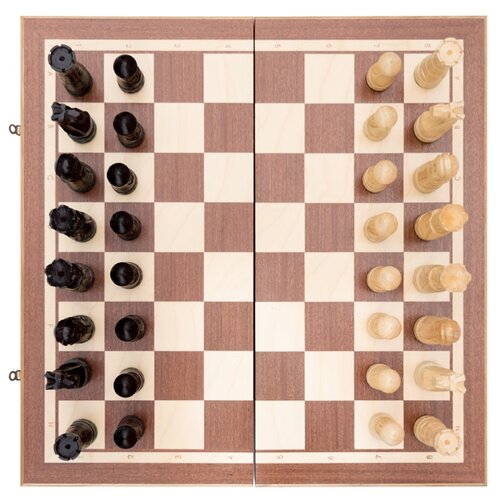 Madon Шахматы Большой Замок средние коричневый игровая доска в комплекте