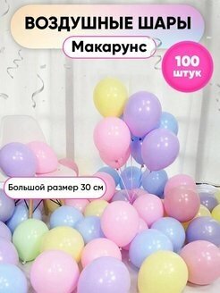 Воздушные шары ассорти макарунс с днем рождения шарики для праздника 100 шт