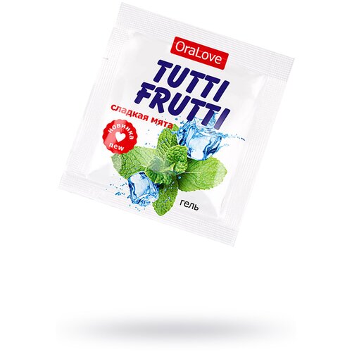 Съедобный лубрикант Сладкая мята саше 4 гр. TUTTI-FRUTTI 20 шт.