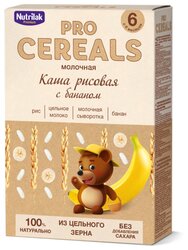 Каша Nutrilak молочная PROCEREALS рисовая с бананом, с 6 месяцев, 200 г