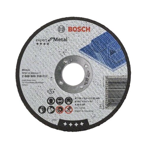 BOSCH Expert for Metal 2608600318, 115 мм, 10 шт. набор отрезных дисков bosch expert for metal 2608600318 115 мм 10 шт