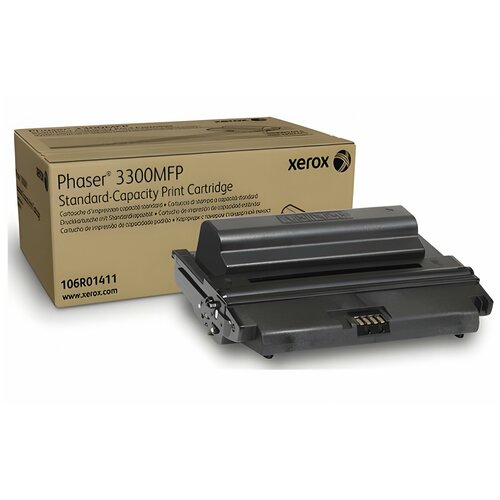 106r01411 тонер картридж к принтеру xerox phaser 3300 4000 стр Картридж лазерный XEROX (106R01411) Phaser 3300, оригинальный, ресурс 4000 стр.