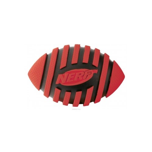 фото Игрушка для собак nerf. мяч для регби с пищалкой (12,5 см), шт