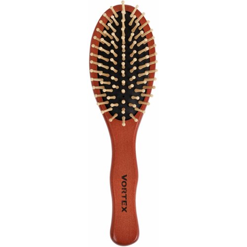 Щетка для волос массажная Vortex,22,5 х 6 х 3,5см, овал, с деревянными зубчиками