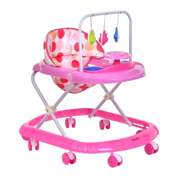 BAMBOLA Ходунки Считалка (7 пласт. колес, игрушки, муз) 7 шт/уп Pink/Розовый