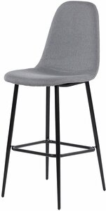 Барный стул Hoff Martin, 45х114,5х52 см, цвет тёмно-серый, чёрный глянец