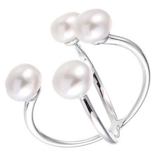 фото Кольцо из серебра 925 пробы с культивированным жемчугом ps150627r-1_wp_wg element47