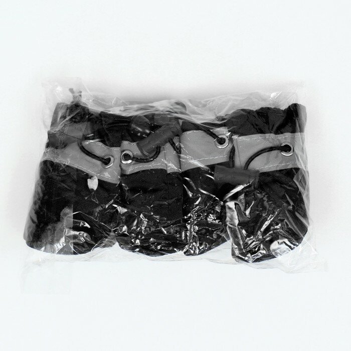 Ботинки для собак КНР "По лужам", набор 4 шт, 4 размер, черные (9078389) - фотография № 11