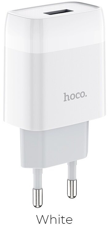 Сетевое зарядное устройство HOCO C72A Glorius single 1xUSB, 2.1A, белый