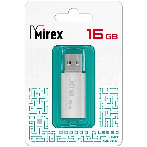 Флешка USB Flash Drive MIREX UNIT SILVER 16GB usb flash drive 16gb mirex unit silver 13600 fmuusi16