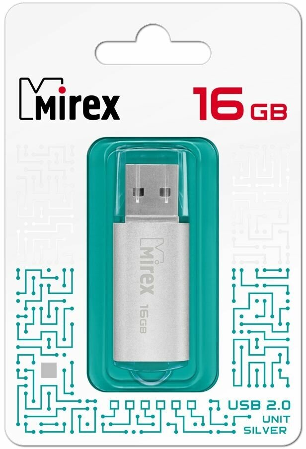 Флешка USB Flash Drive MIREX UNIT SILVER 16GB